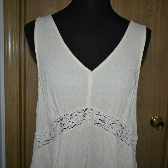 American Eagle Crochet V Neck Beachy Boho Summer Tank Top - Picture 7 of 9